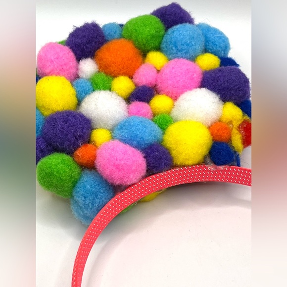 Handmade Multicolored Mickey Mouse Ears on Pink Headband - Picture 9 of 9